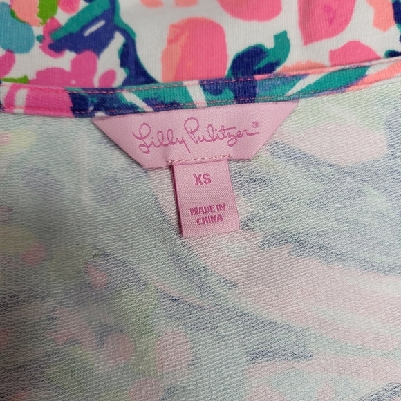 Lilly Pulitzer Tammy dress Gumbo Limbo  short sleeve scoop neck tshirt size XS - Picture 10 of 11